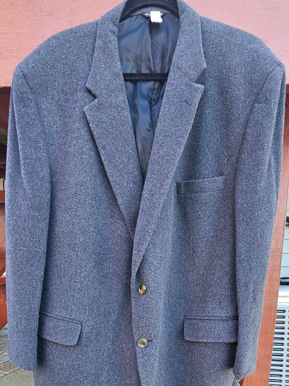 Men’s Perlis New Orleans Charcoal Gray 100% Cashmere Overcoat Size 50R